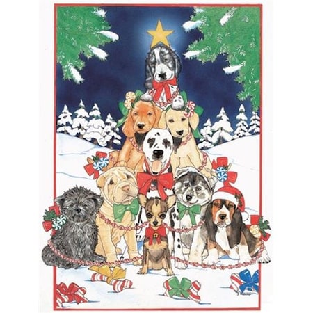Pipsqueak Productions Pipsqueak Productions C442 Mix Dog Holiday Boxed Cards C442